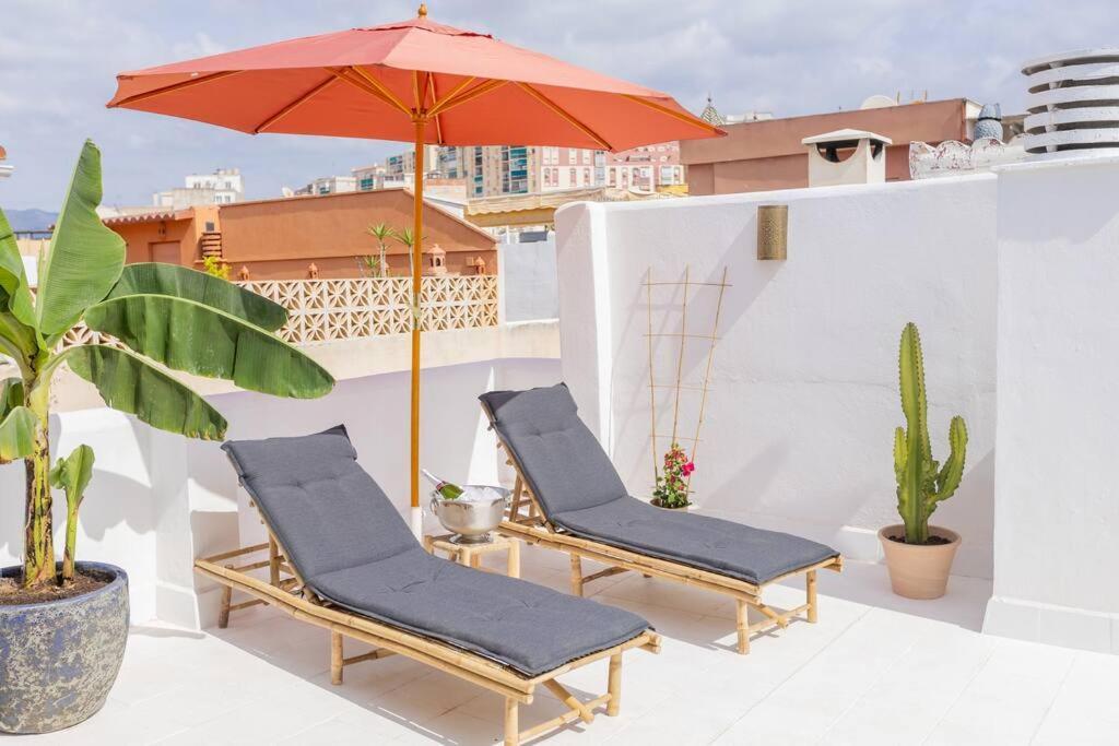 Downtown Flat With 46 Sqm Private Rooftop Terrace 马拉加 外观 照片